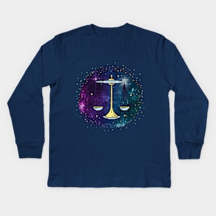 Libra, Libra girl, Zodiac Astrology sign love star happiness Kids Long Sleeve T-Shirt